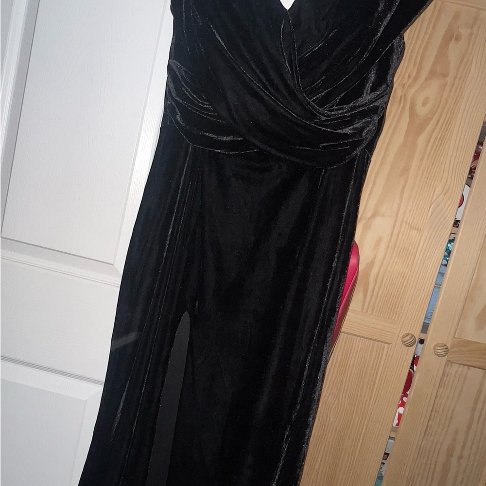 Elegant Black Velvet Dress